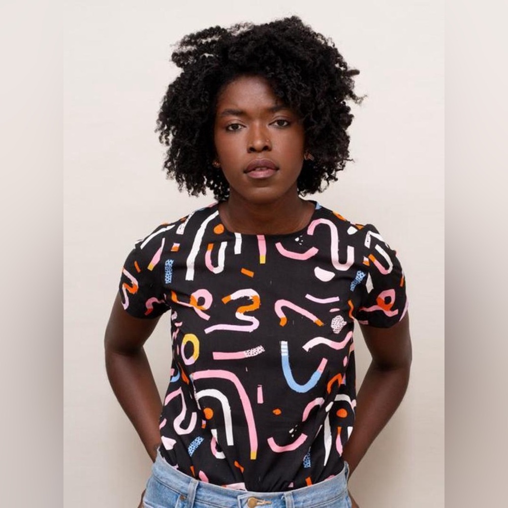 Nooworks Ashley Mary Candy Boxy Top NWT